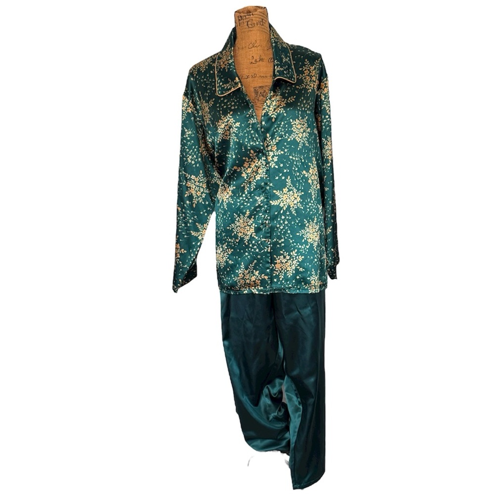 Gilligan & O'Malley Teal and Cream Pajama Set 2X XXL
